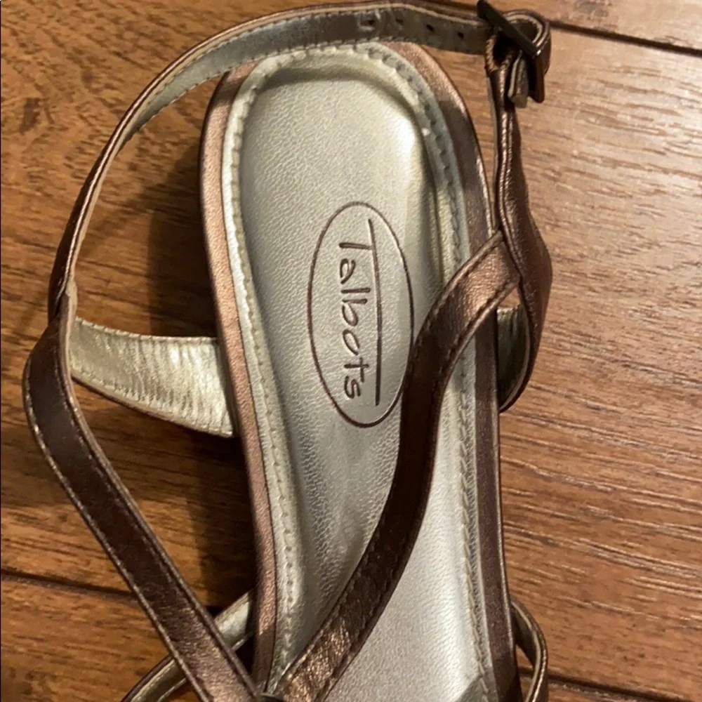 Talbots Strappy Gold Sandals